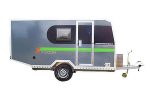 Offroad-Caravan X-Indoor / Produkt: Offroad-Wohnkabine auf Einachser-Fahrgestell / Rockslider