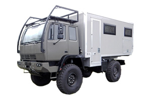 Wohnkabinen / Offroad-LKW - Aufbau: Steyr 12m18 Excap Delta - Ex-Militärfahrzeug