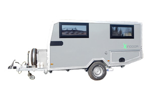 Offroad-Caravan X-Indoor / Produkt: Offroad-Wohnkabine auf Einachser-Fahrgestell / Modell Schweiz inkl. Mover mit Zulassung für die Schweiz