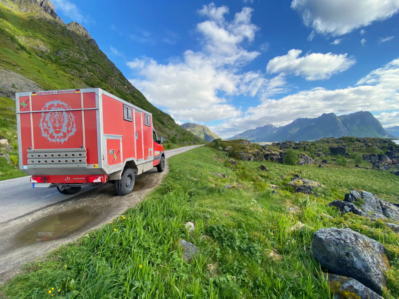 Moser Fahrzeugbau / Kunden - Urlaubsreise mit einem Mercedes Sprinter mit Offroad-Wohnkabine nach Norwegen